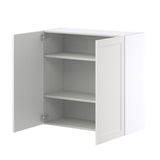 Hugo&Borg Riviera 36-in W x 35-in H x 14-in D Bright White Wall Fully Assembled Cabinet (Recessed Panel Shaker Door Style)