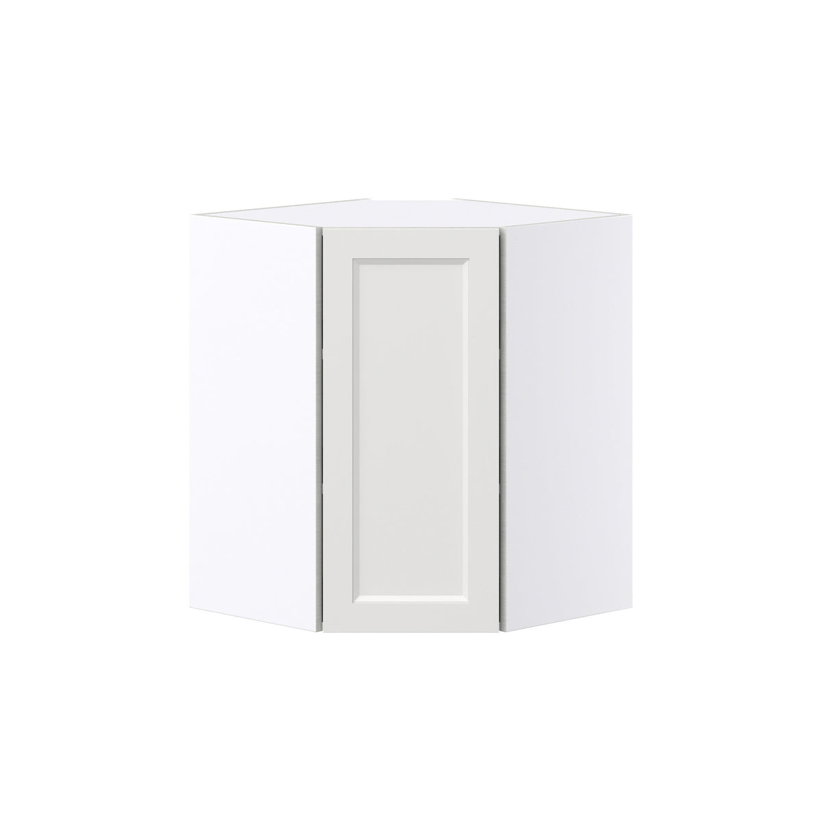 Hugo&Borg Riviera 24-in W x 30-in H x 14-in D Bright White Diagonal Corner Wall Fully Assembled Cabinet (Recessed Panel Shaker Style)