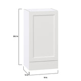 Hugo&Borg Riviera 18-in W x 35-in H x 14-in D Bright White 1-Drawer Wall Fully Assembled Cabinet (Recessed Panel Shaker Style)