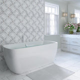Bianca 68 in. Acrylic Flatbottom Whirlpool Bathtub in White - Super Arbor