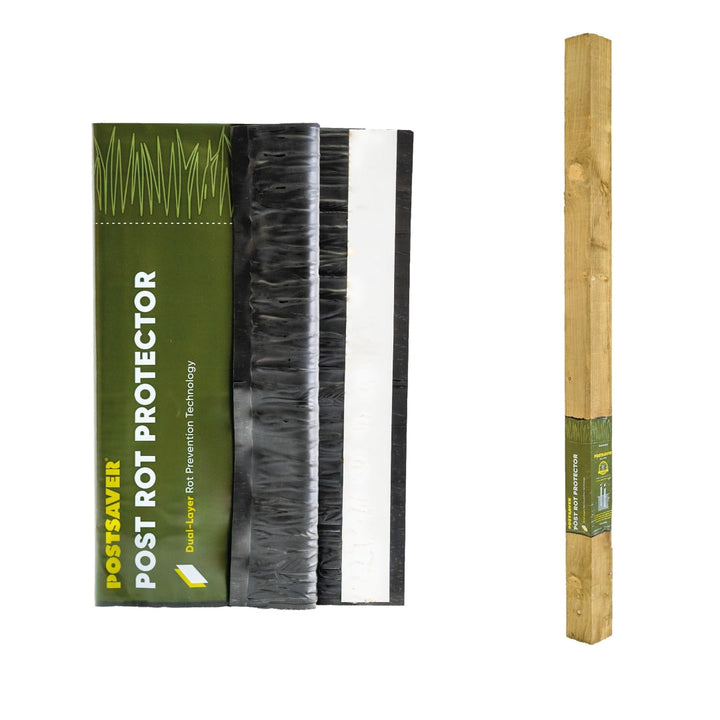 Postsaver Rot Protection Post Sleeve 5.5-in Black/Green Composite Post Sleeve For Wood Fence 10-Pack