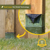 Postsaver Rot Protection Post Sleeve 4.125-in Black/Green Composite Post Sleeve For Wood Fence 10-Pack