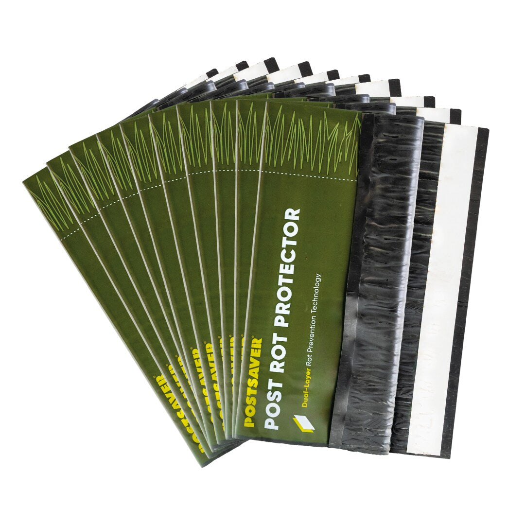Postsaver Rot Protection Post Sleeve 5.5-in Black/Green Composite Post Sleeve For Wood Fence 10-Pack