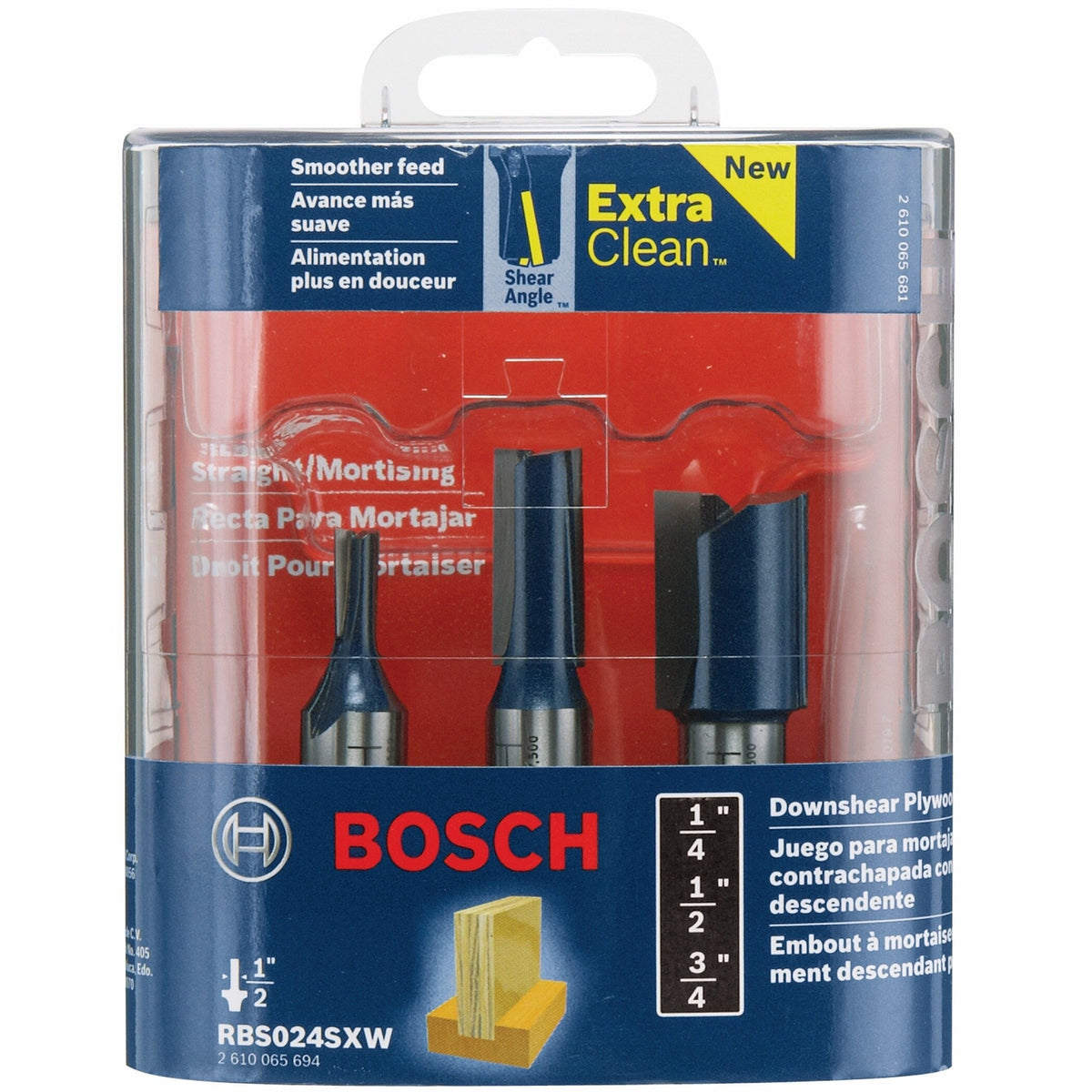 Bosch 3-Piece Carbide-Tipped Router Bit Set