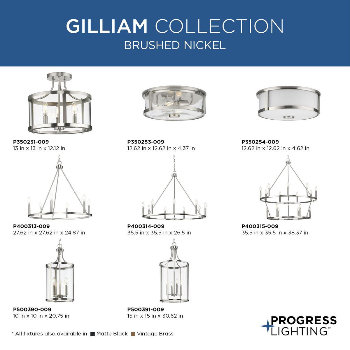 Progress Lighting Gilliam 15-Light Farmhouse Chandelier