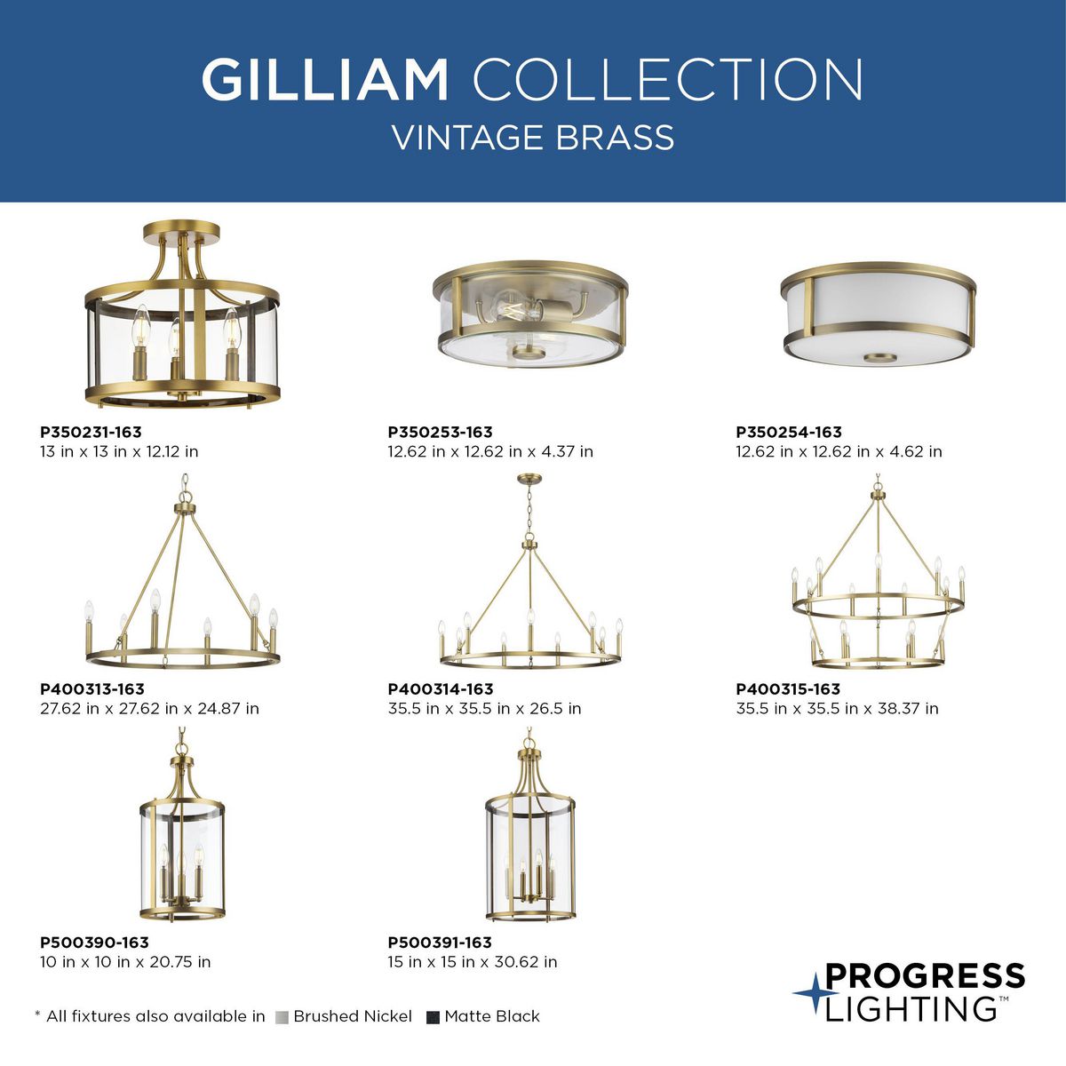 Progress Lighting Gilliam 6-Light Farmhouse Chandelier