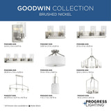 Progress Lighting Goodwin 5-Light Brushed Nickel Farmhouse Chandelier