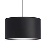 Progress Lighting Markor 3-Light Black Parchment Transitional Drum Medium Hanging Pendant Light