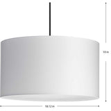 Progress Lighting Markor 3-Light White Linen Transitional Drum Medium Hanging Pendant Light