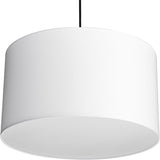Progress Lighting Markor 3-Light White Linen Transitional Drum Medium Hanging Pendant Light