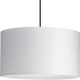 Progress Lighting Markor 3-Light White Linen Transitional Drum Medium Hanging Pendant Light