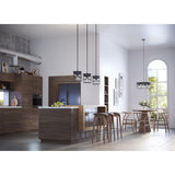 Progress Lighting Burgess 4-Light Matte Black Craftsman Chandelier