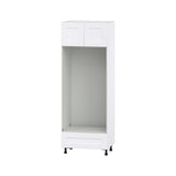 Hugo&Borg Jolie 30-in W x 84.5-in H x 24-in D Warm White 1-Drawer Double Oven Base Fully Assembled Cabinet (Flat Panel Shaker Style)