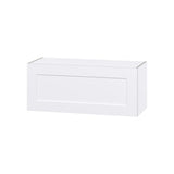 Hugo&Borg Jolie 36-in W x 15-in H x 14-in D Warm White Wall Fully Assembled Cabinet (Flat Panel Shaker Door Style)