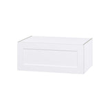 Hugo&Borg Jolie 36-in W x 15-in H x 24-in D Warm White Wall Fully Assembled Cabinet (Flat Panel Shaker Door Style)