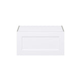 Hugo&Borg Jolie 30-in W x 15-in H x 24-in D Warm White Wall Fully Assembled Cabinet (Flat Panel Shaker Door Style)