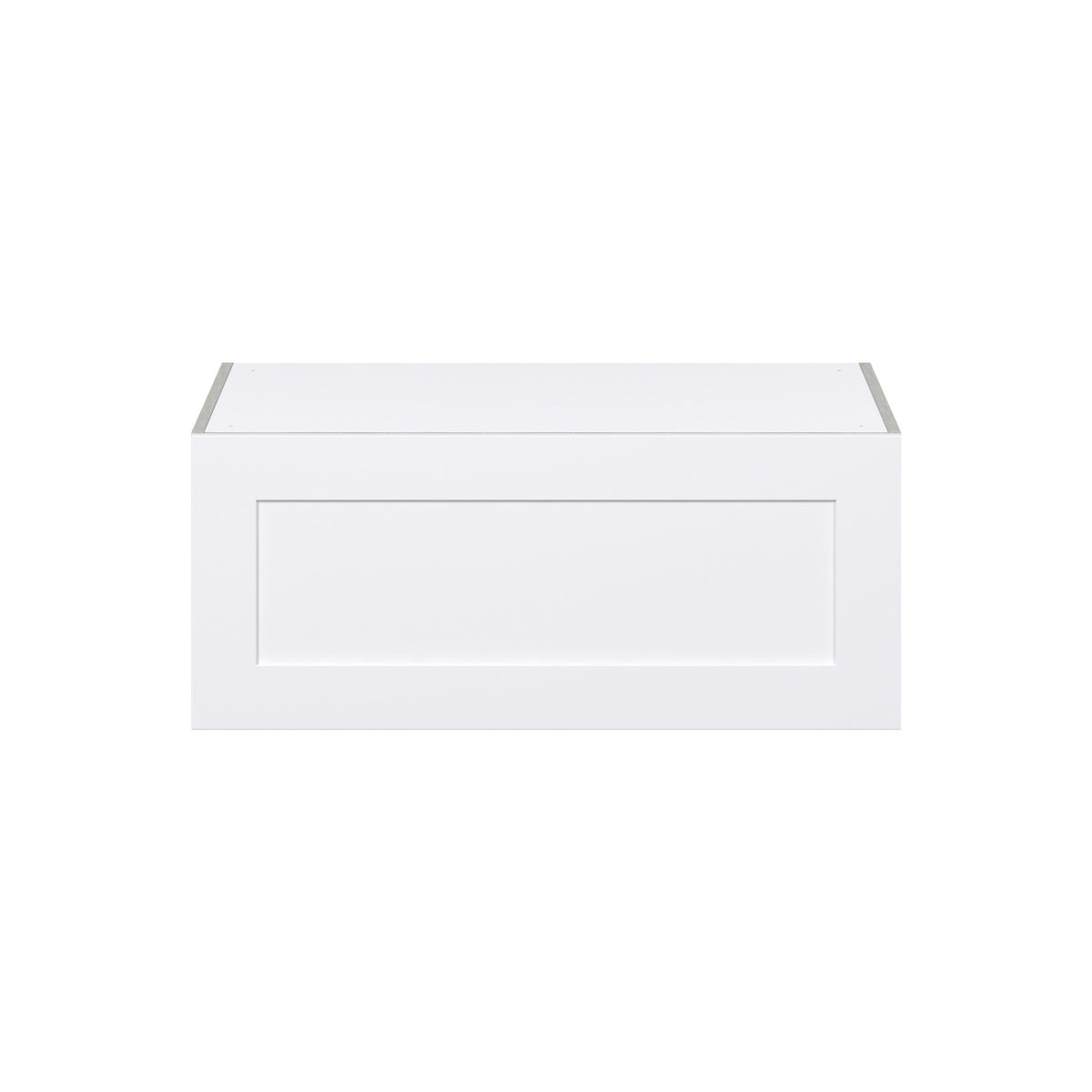 Hugo&Borg Jolie 36-in W x 15-in H x 24-in D Warm White Wall Fully Assembled Cabinet (Flat Panel Shaker Door Style)