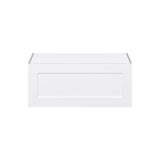 Hugo&Borg Jolie 36-in W x 15-in H x 24-in D Warm White Wall Fully Assembled Cabinet (Flat Panel Shaker Door Style)