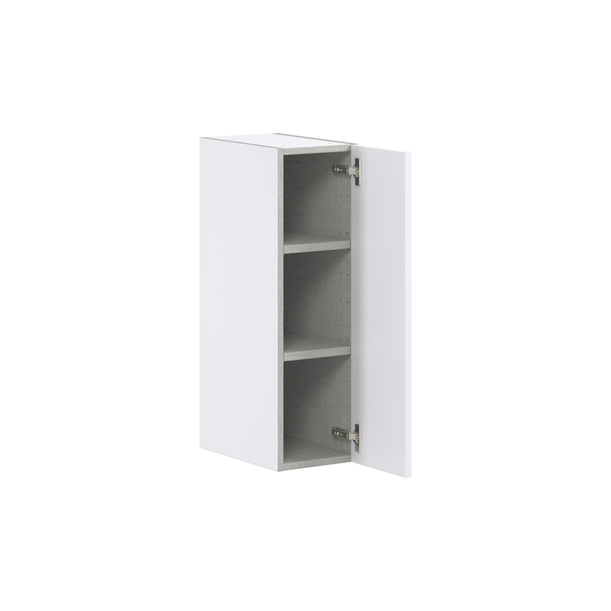 Hugo&Borg Jolie 9-in W x 30-in H x 14-in D Warm White Wall Fully Assembled Cabinet (Flat Panel Shaker Door Style)