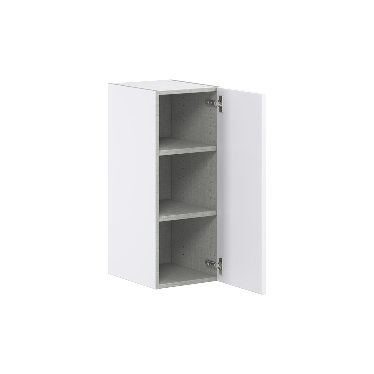 Hugo&Borg Jolie 12-in W x 30-in H x 14-in D Warm White Wall Fully Assembled Cabinet (Flat Panel Shaker Door Style)