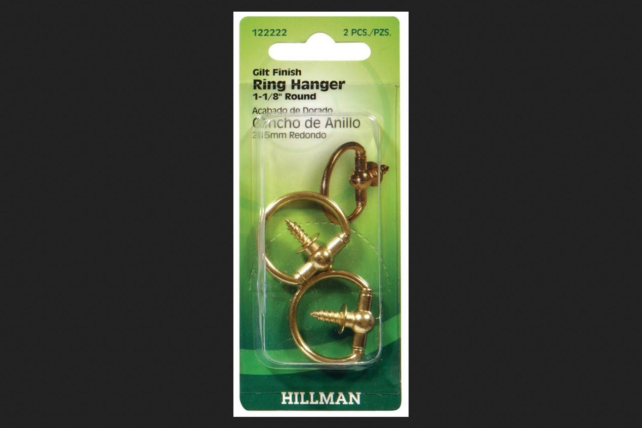 Hillman AnchorWire Antique Round Ring Hanger, 1-1/8 in, 2-Pack
