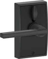Schlage Century Matte Black Electronic Keyless Door Lock with Latitude Lever, FE695 CEN 622 LAT