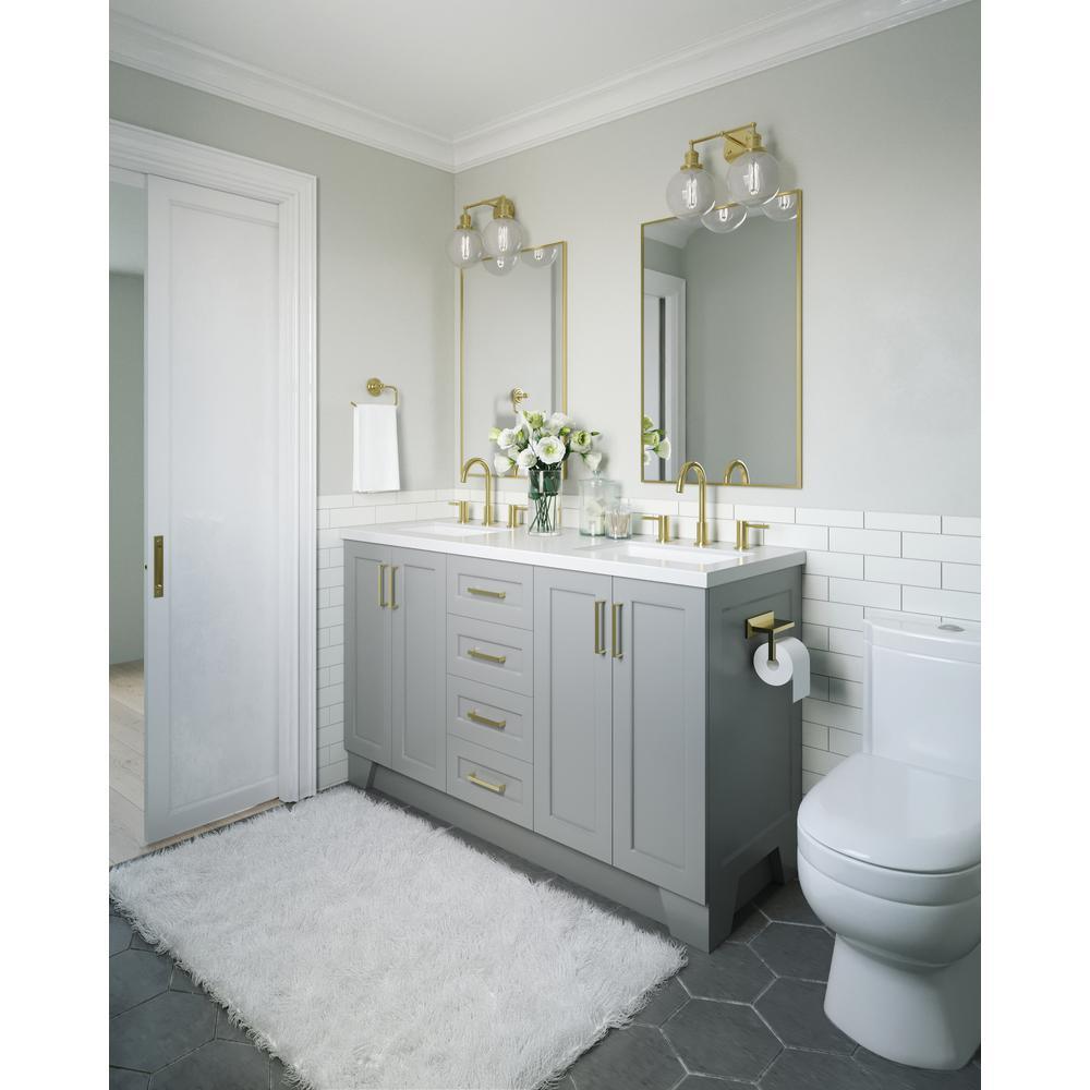 Taylor 60 in. W Vanity Cabinet Only in Grey - Super Arbor