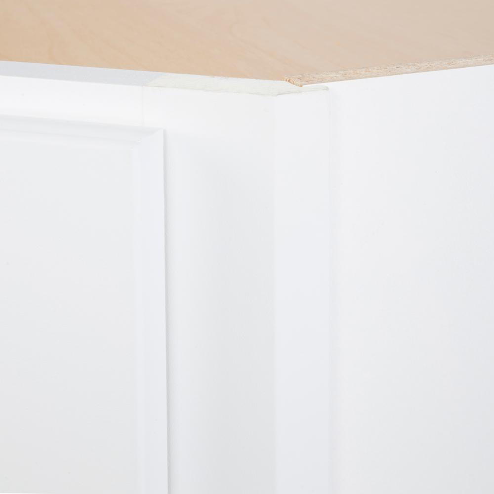 Shaker Assembled 24x30x12 in. Diagonal Corner Wall Kitchen Cabinet in Satin White