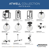 Progress Lighting Atwell 5-Light Brushed Bronze Mid-century Chandelier