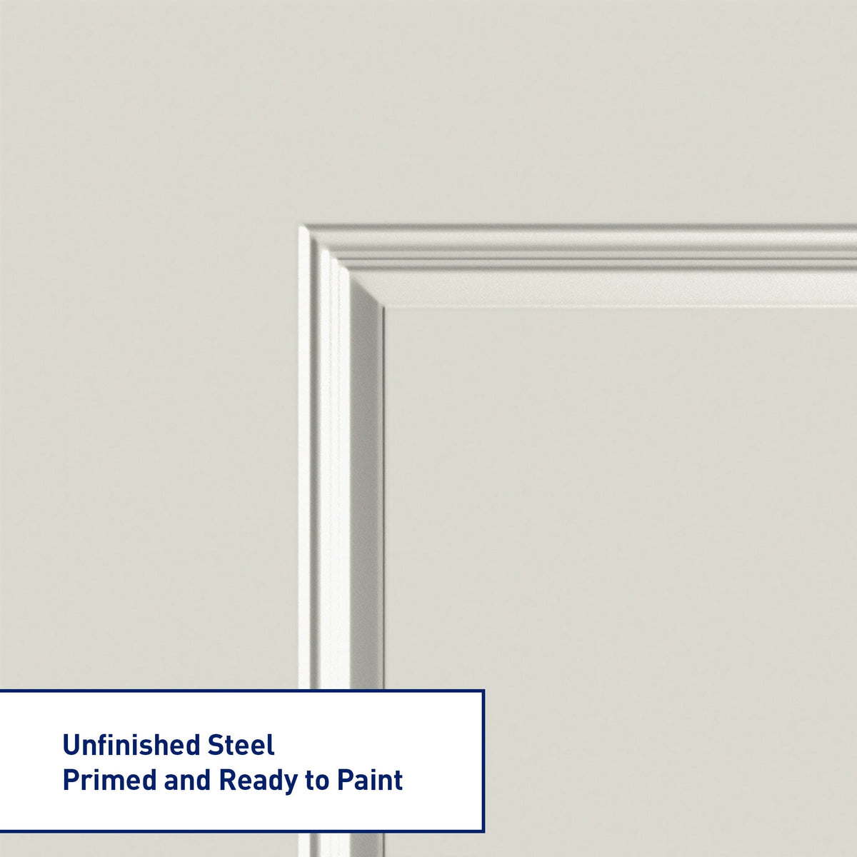 Therma-Tru Benchmark Doors 36-in x 80-in Steel Half-Lite Right-Hand Inswing, Ready-to-Paint, Unfinished Prehung Front Door with Brickmould, 4-9/16-in Jamb