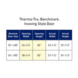 Therma-Tru Benchmark Doors 36-in x 80-in Steel Half-Lite Right-Hand Inswing, Ready-to-Paint, Unfinished Prehung Front Door with Brickmould, 4-9/16-in Jamb