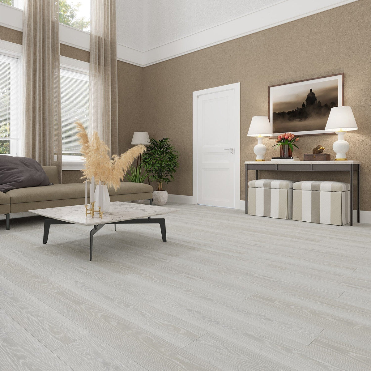 Lucida USA (Sample) Maxcore Antique Oak Gray Wood Look 22-mil Waterproof Interlocking Luxury Vinyl Plank