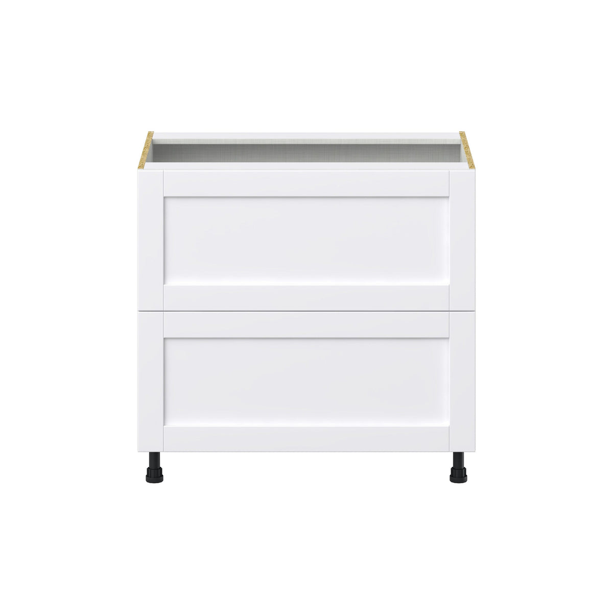 Hugo&Borg Rosemont 36-in W x 34.5-in H x 24-in D Glacier White 2-Drawer Base Fully Assembled Cabinet