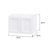 Hugo&Borg Rosemont 30-in W x 20-in H x 24-in D Glacier White Wall Fully Assembled Cabinet (Flat Panel Shaker Door Style)