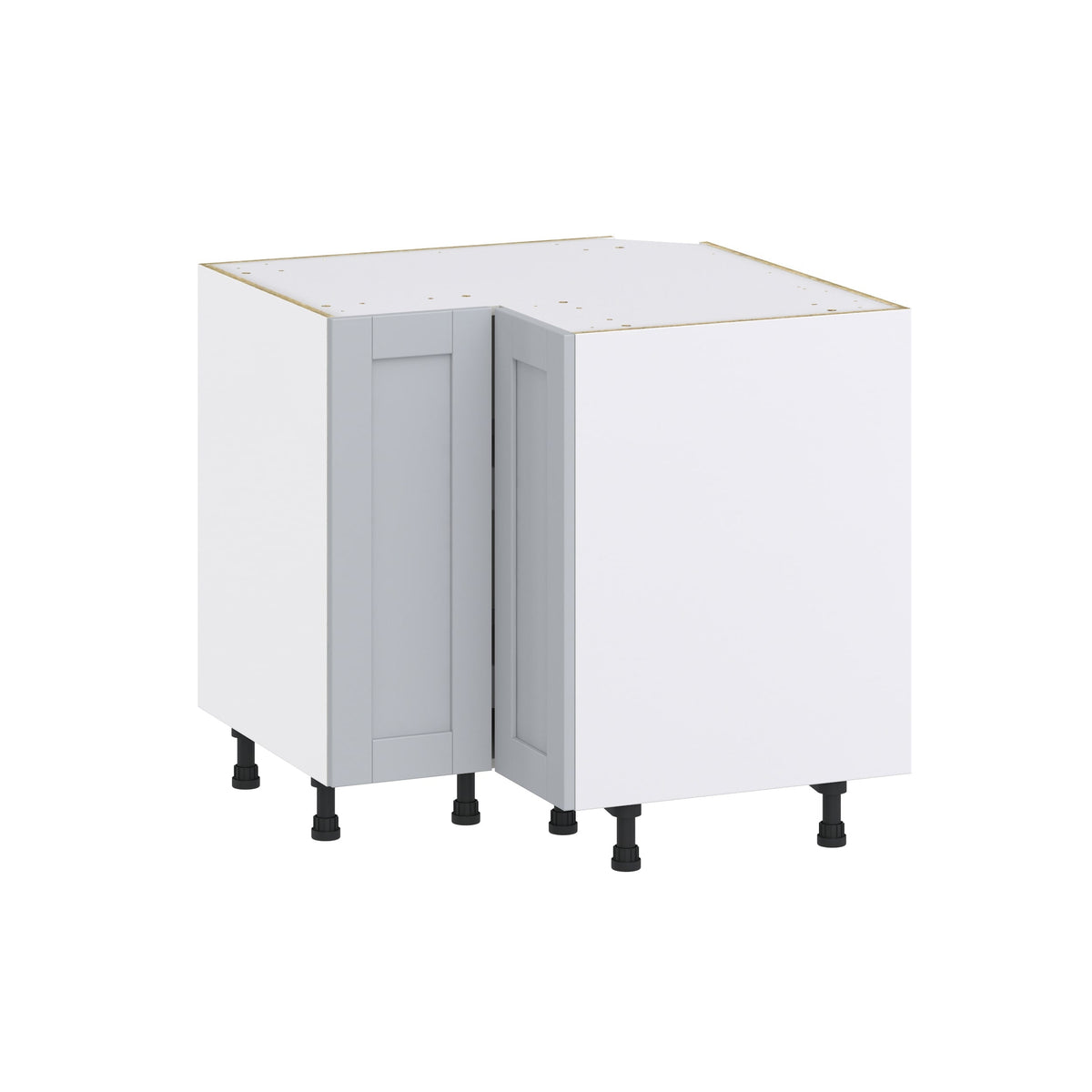 Hugo&Borg Charlesberg 36-in W x 34.5-in H x 36-in D Gray Lazy Susan Corner Base Fully Assembled Cabinet (Flat Panel Shaker Style)