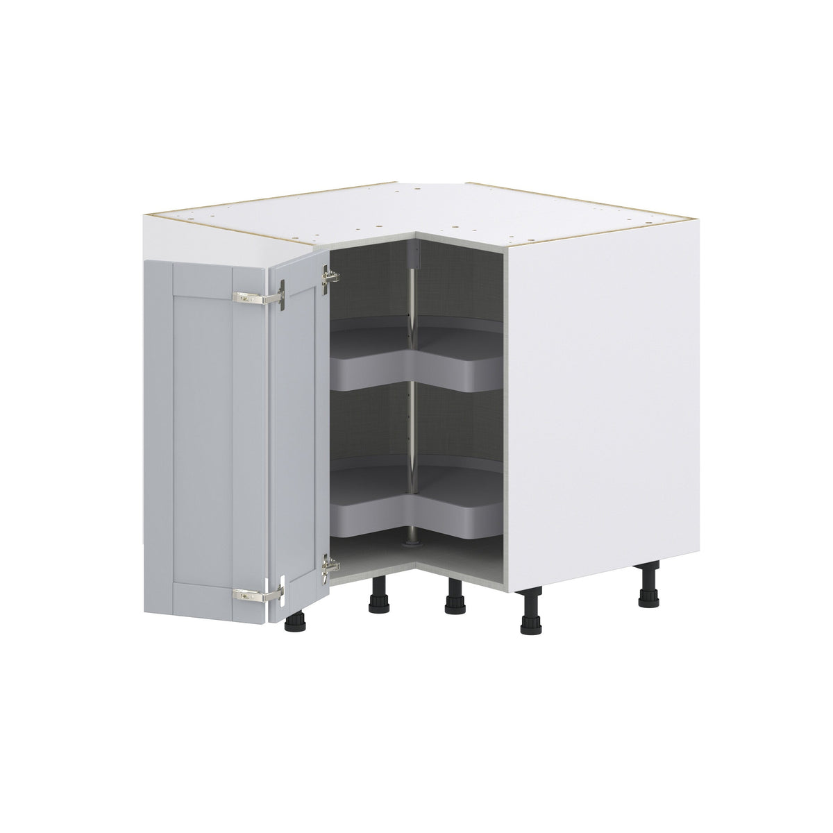 Hugo&Borg Charlesberg 36-in W x 34.5-in H x 36-in D Gray Lazy Susan Corner Base Fully Assembled Cabinet (Flat Panel Shaker Style)