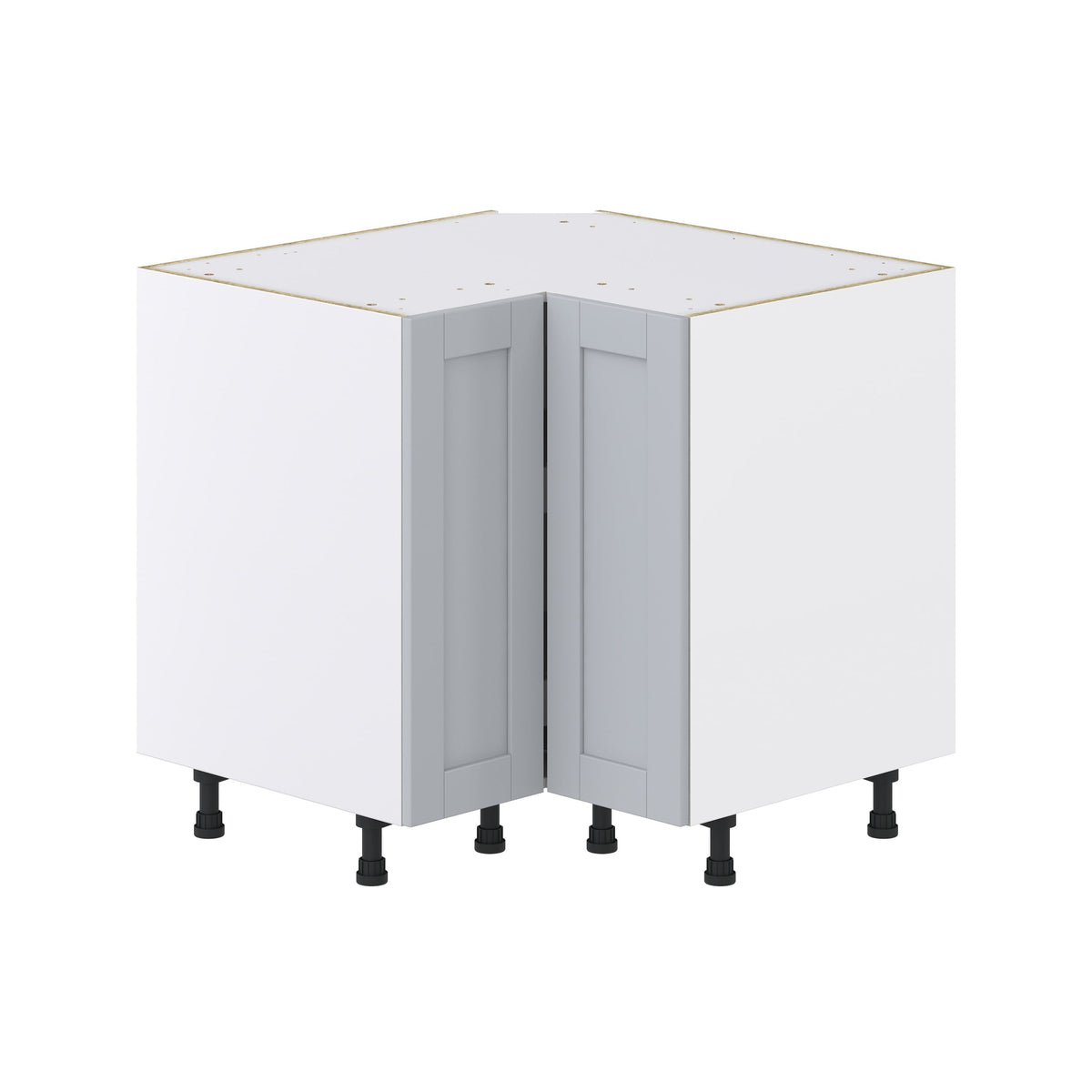 Hugo&Borg Charlesberg 36-in W x 34.5-in H x 36-in D Gray Lazy Susan Corner Base Fully Assembled Cabinet (Flat Panel Shaker Style)