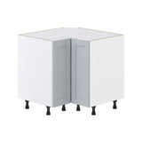Hugo&Borg Charlesberg 36-in W x 34.5-in H x 36-in D Gray Lazy Susan Corner Base Fully Assembled Cabinet (Flat Panel Shaker Style)