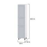 Hugo&Borg Charlesberg 18-in W x 84.5-in H x 24-in D Gray Pantry Fully Assembled Cabinet (Flat Panel Shaker Door Style)