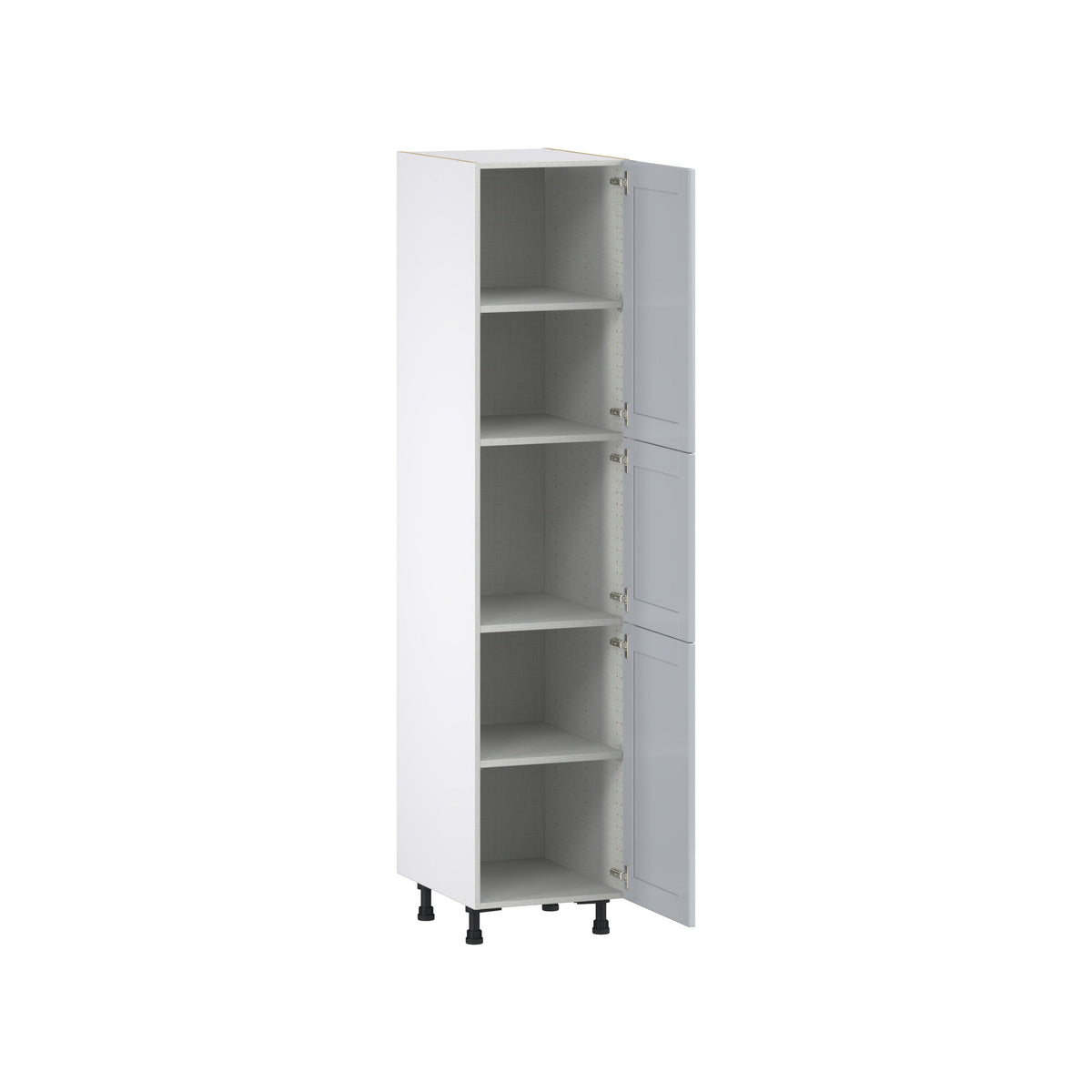 Hugo&Borg Charlesberg 18-in W x 84.5-in H x 24-in D Gray Pantry Fully Assembled Cabinet (Flat Panel Shaker Door Style)