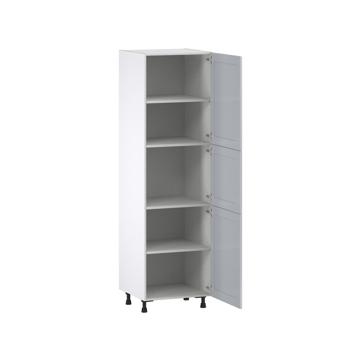 Hugo&Borg Charlesberg 24-in W x 84.5-in H x 24-in D Gray Pantry Fully Assembled Cabinet (Flat Panel Shaker Door Style)