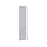Hugo&Borg Charlesberg 18-in W x 84.5-in H x 24-in D Gray 3-Drawers Pantry Fully Assembled Cabinet (Flat Panel Shaker Style)