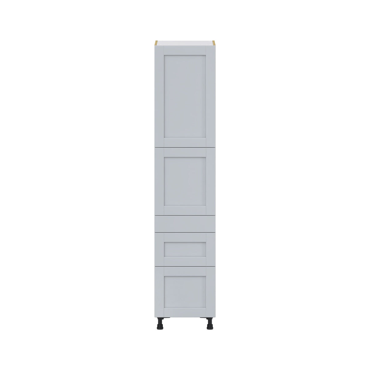 Hugo&Borg Charlesberg 18-in W x 84.5-in H x 24-in D Gray 3-Drawers Pantry Fully Assembled Cabinet (Flat Panel Shaker Style)