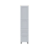 Hugo&Borg Charlesberg 18-in W x 84.5-in H x 24-in D Gray 3-Drawers Pantry Fully Assembled Cabinet (Flat Panel Shaker Style)