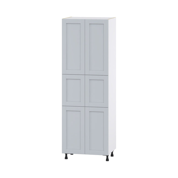 Hugo&Borg Charlesberg 30-in W x 89.5-in H x 24-in D Gray Pantry Fully Assembled Cabinet (Flat Panel Shaker Door Style)