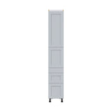 Hugo&Borg Charlesberg 15-in W x 89.5-in H x 24-in D Gray 3-Drawers Pantry Fully Assembled Cabinet (Flat Panel Shaker Style)