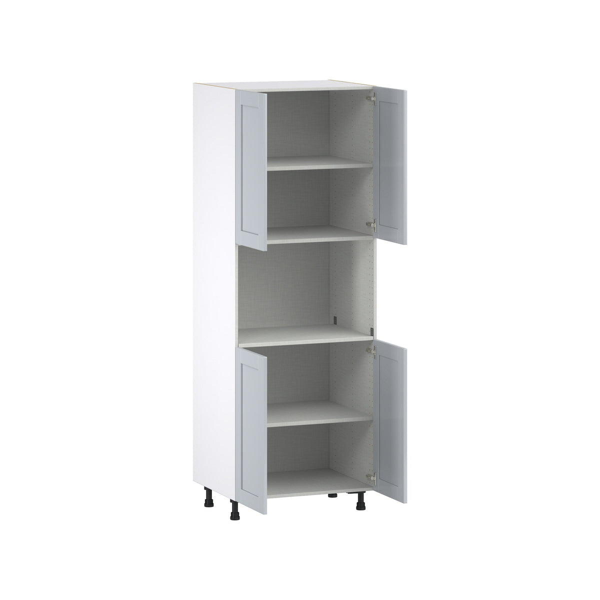 Hugo&Borg Charlesberg 30-in W x 84.5-in H x 24-in D Gray Pantry Fully Assembled Cabinet (Flat Panel Shaker Door Style)