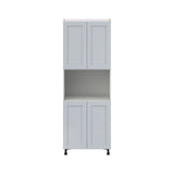 Hugo&Borg Charlesberg 30-in W x 84.5-in H x 24-in D Gray Pantry Fully Assembled Cabinet (Flat Panel Shaker Door Style)