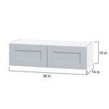 Hugo&Borg Charlesberg 36-in W x 10-in H x 14-in D Gray Wall Fully Assembled Cabinet (Flat Panel Shaker Door Style)