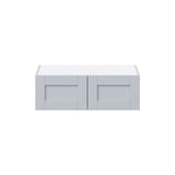 Hugo&Borg Charlesberg 30-in W x 10-in H x 24-in D Gray Wall Fully Assembled Cabinet (Flat Panel Shaker Door Style)